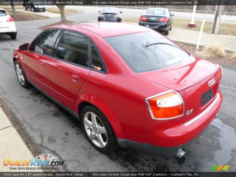 2003 Audi A4 1.8T quattro Sedan Amulet Red / Beige Photo #6
