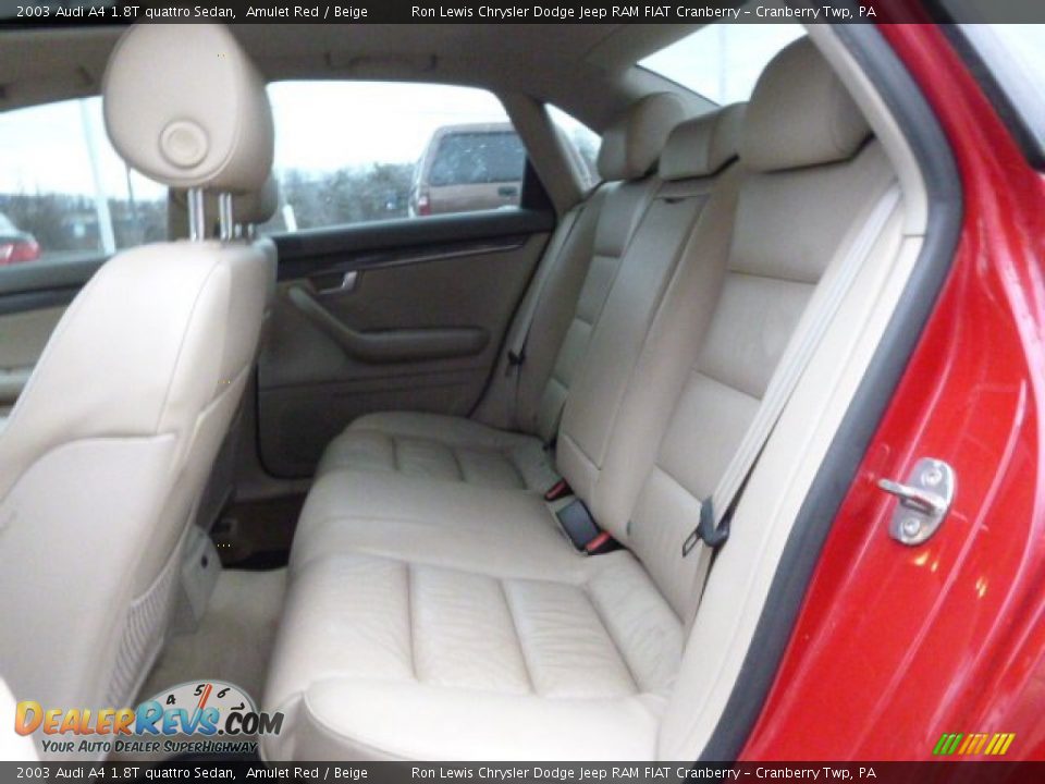 2003 Audi A4 1.8T quattro Sedan Amulet Red / Beige Photo #12