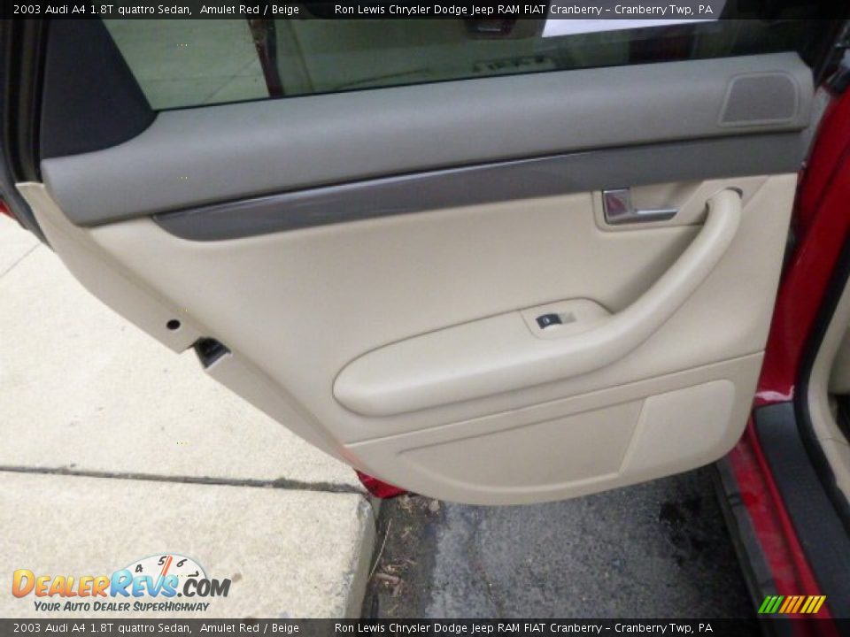 2003 Audi A4 1.8T quattro Sedan Amulet Red / Beige Photo #13
