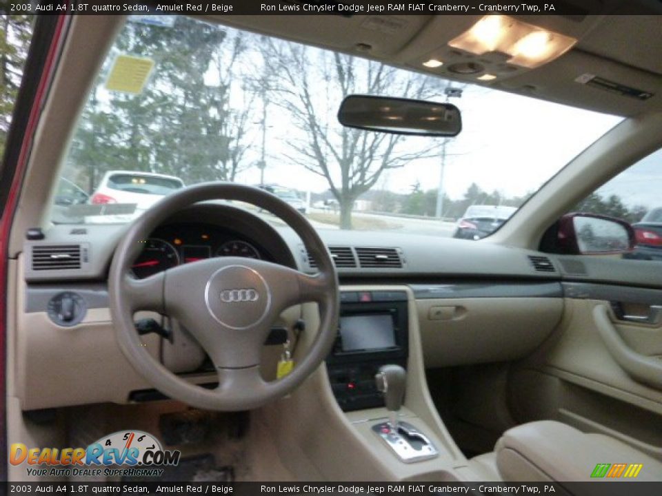 2003 Audi A4 1.8T quattro Sedan Amulet Red / Beige Photo #14