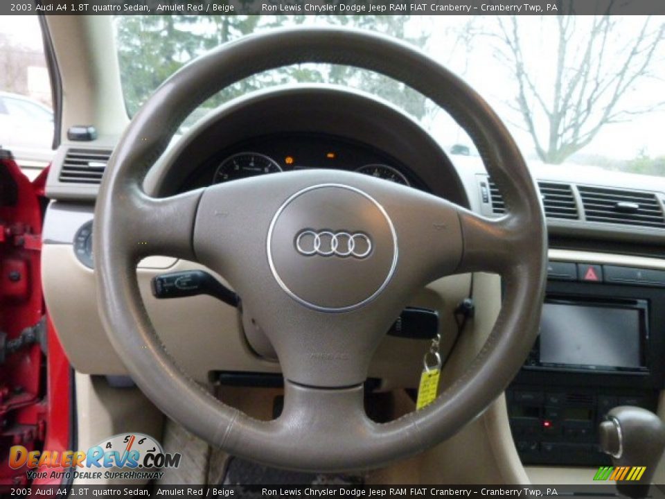 2003 Audi A4 1.8T quattro Sedan Amulet Red / Beige Photo #18