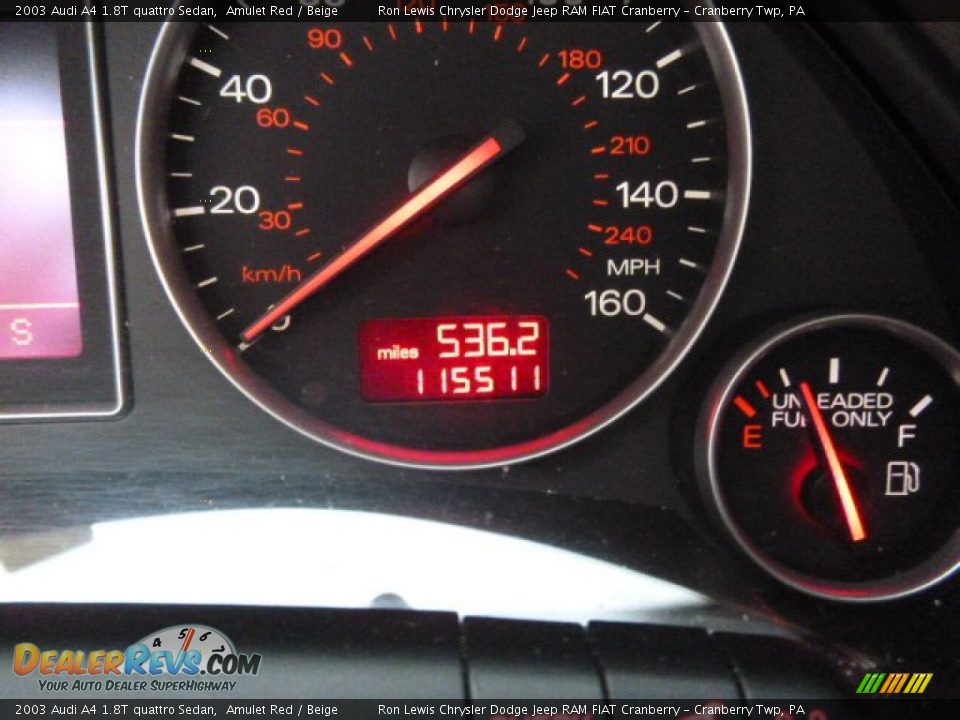 2003 Audi A4 1.8T quattro Sedan Amulet Red / Beige Photo #19