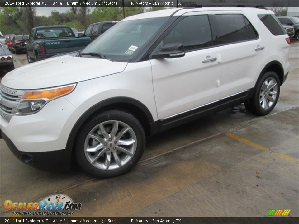 2014 Ford Explorer XLT White Platinum / Medium Light Stone Photo #1
