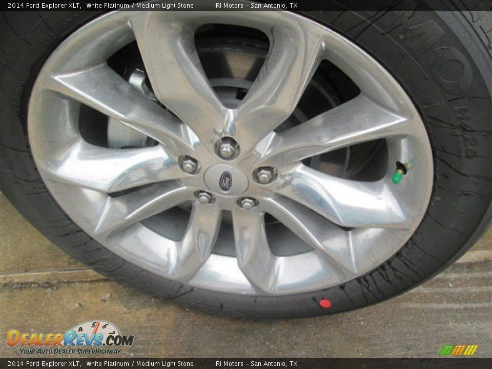 2014 Ford Explorer XLT White Platinum / Medium Light Stone Photo #2