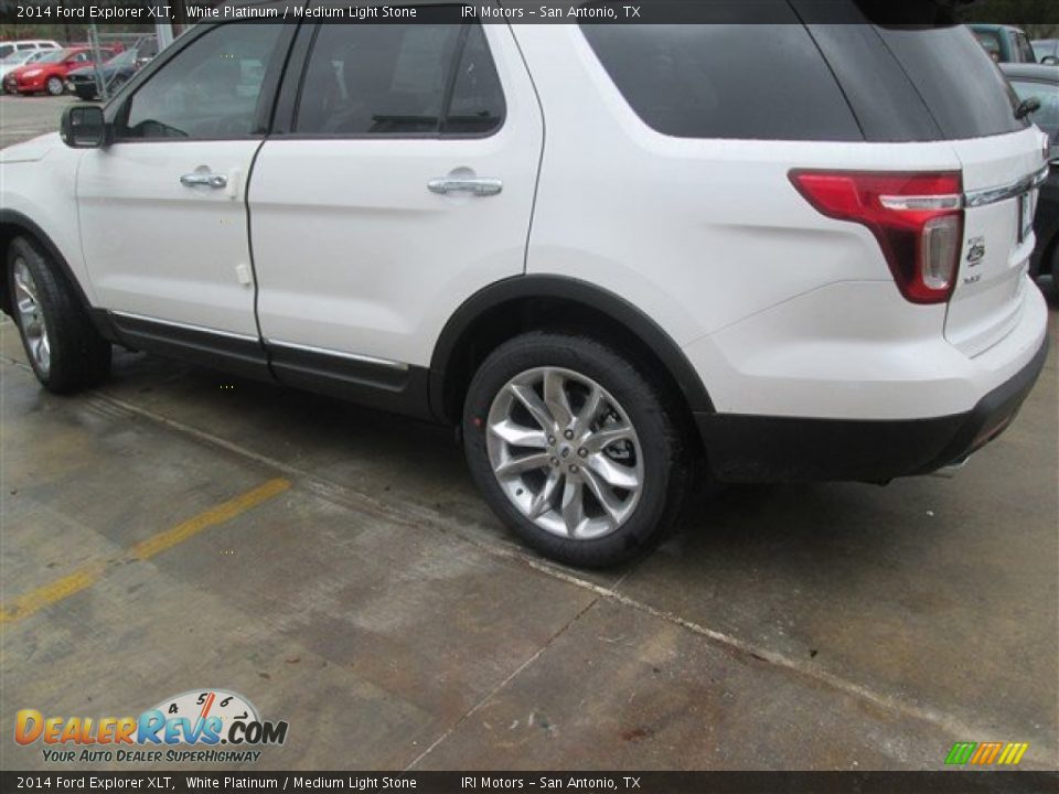 2014 Ford Explorer XLT White Platinum / Medium Light Stone Photo #3