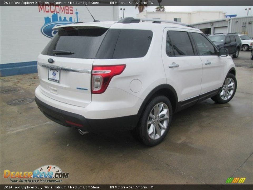 2014 Ford Explorer XLT White Platinum / Medium Light Stone Photo #4