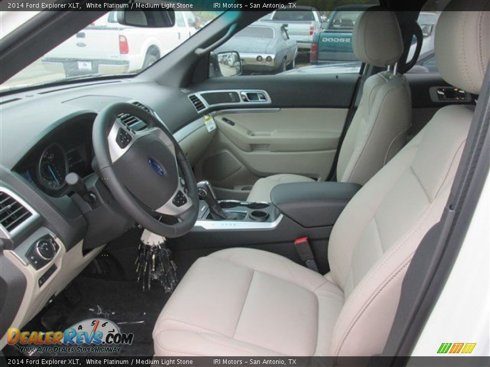 2014 Ford Explorer XLT White Platinum / Medium Light Stone Photo #6