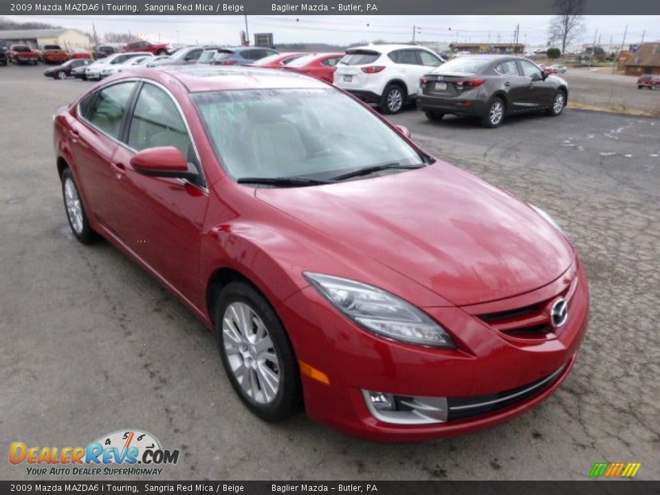 2009 Mazda MAZDA6 i Touring Sangria Red Mica / Beige Photo #4