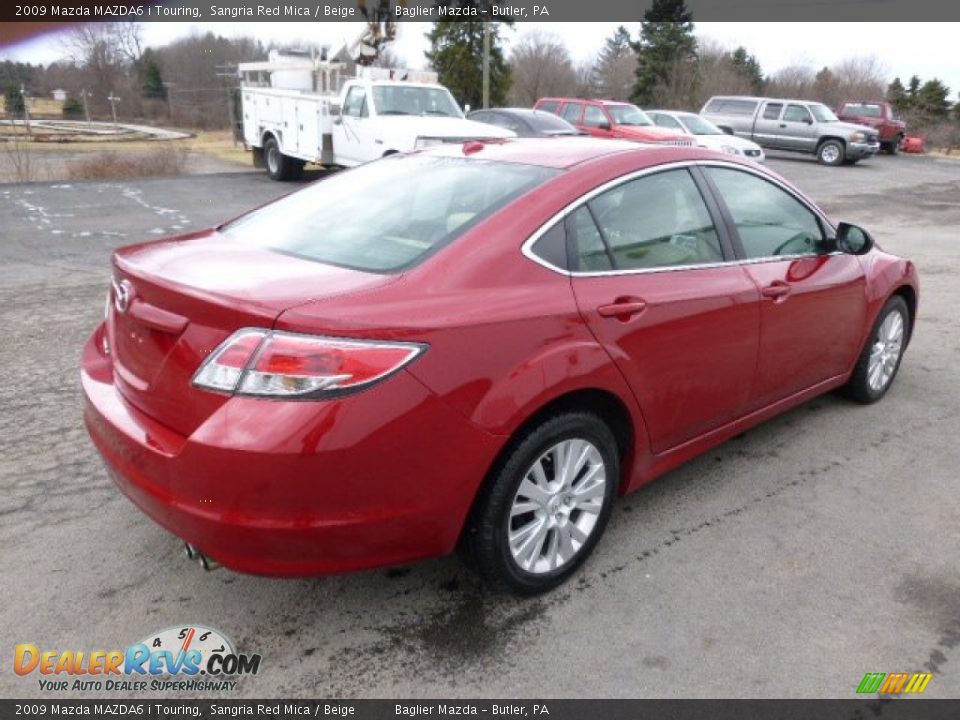 2009 Mazda MAZDA6 i Touring Sangria Red Mica / Beige Photo #6