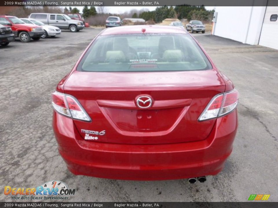 2009 Mazda MAZDA6 i Touring Sangria Red Mica / Beige Photo #7