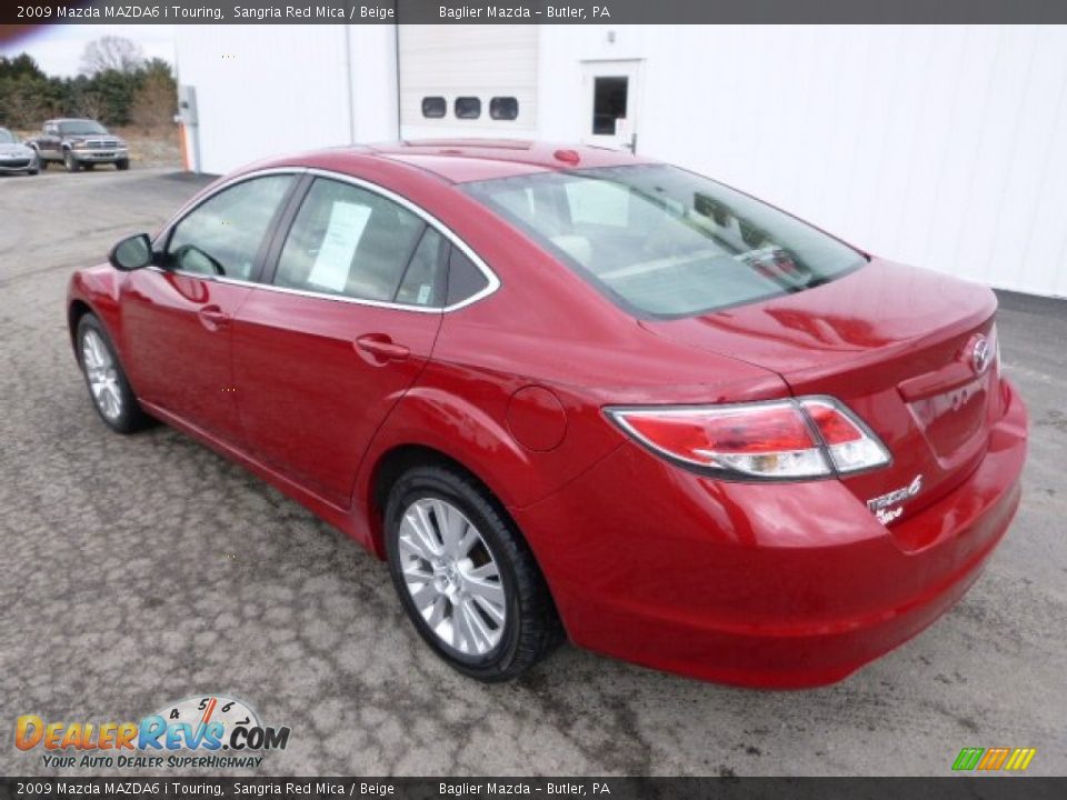 2009 Mazda MAZDA6 i Touring Sangria Red Mica / Beige Photo #8