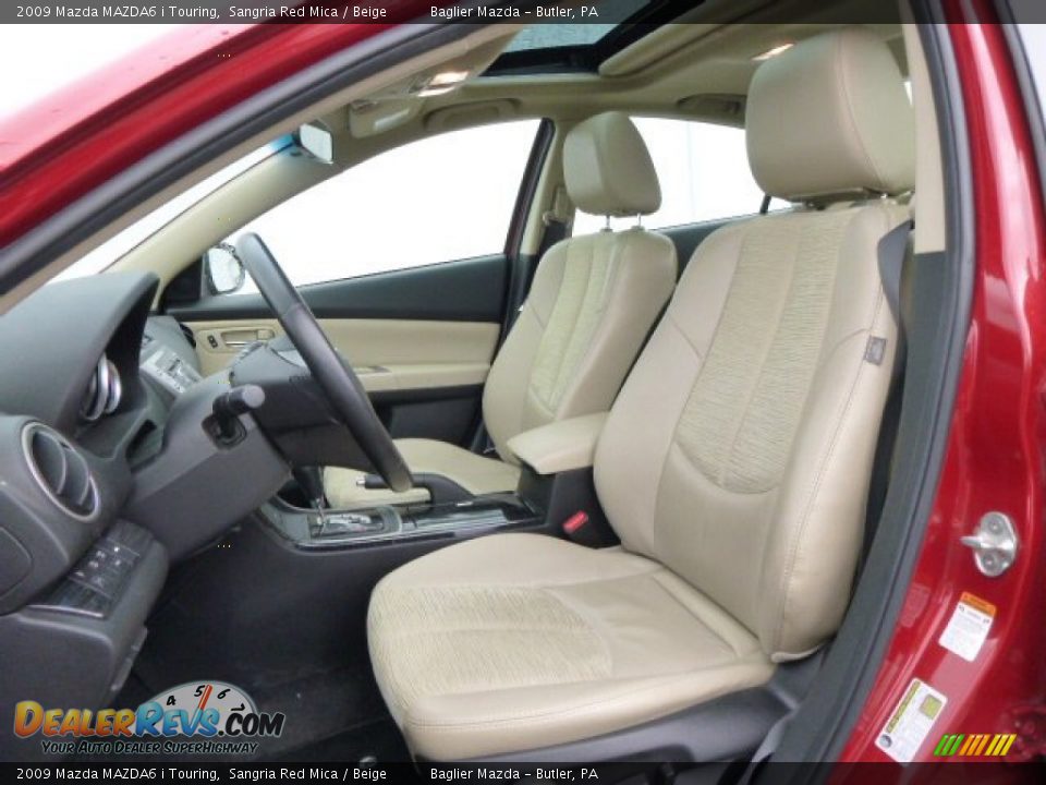 2009 Mazda MAZDA6 i Touring Sangria Red Mica / Beige Photo #10