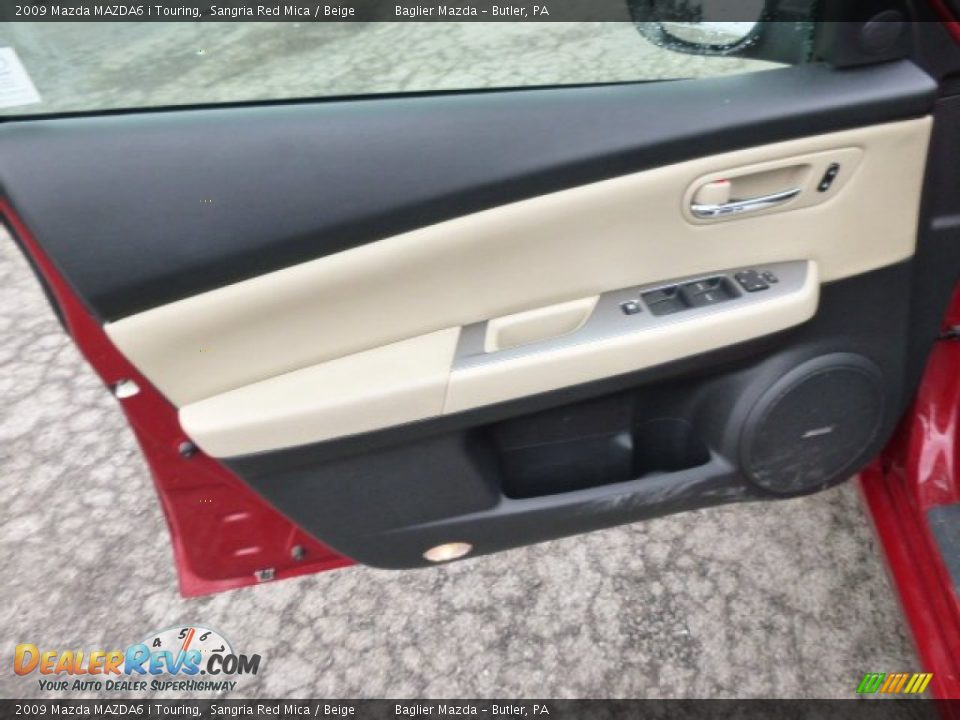 2009 Mazda MAZDA6 i Touring Sangria Red Mica / Beige Photo #11