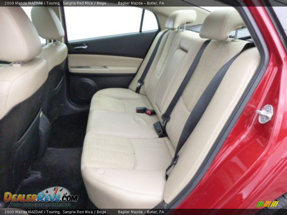 2009 Mazda MAZDA6 i Touring Sangria Red Mica / Beige Photo #12