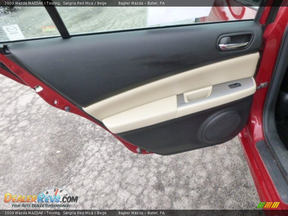 2009 Mazda MAZDA6 i Touring Sangria Red Mica / Beige Photo #13