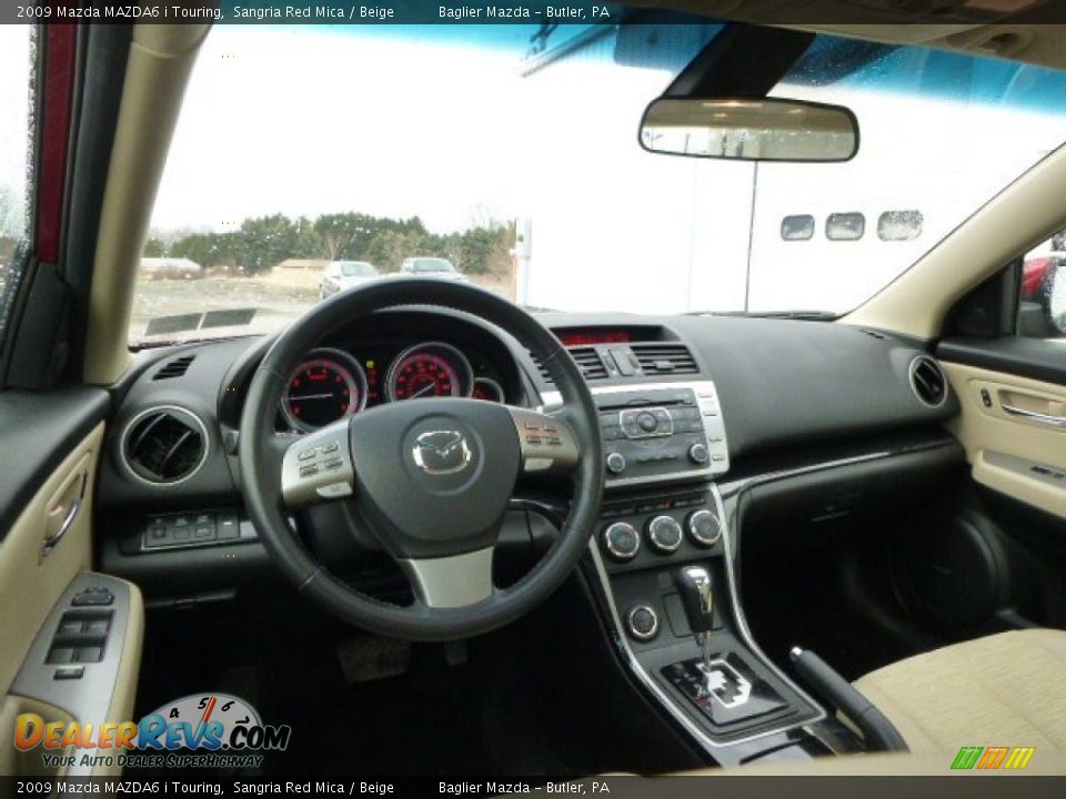 2009 Mazda MAZDA6 i Touring Sangria Red Mica / Beige Photo #14