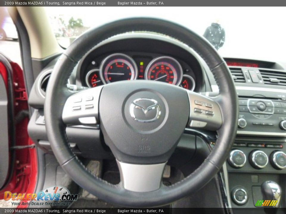 2009 Mazda MAZDA6 i Touring Sangria Red Mica / Beige Photo #23