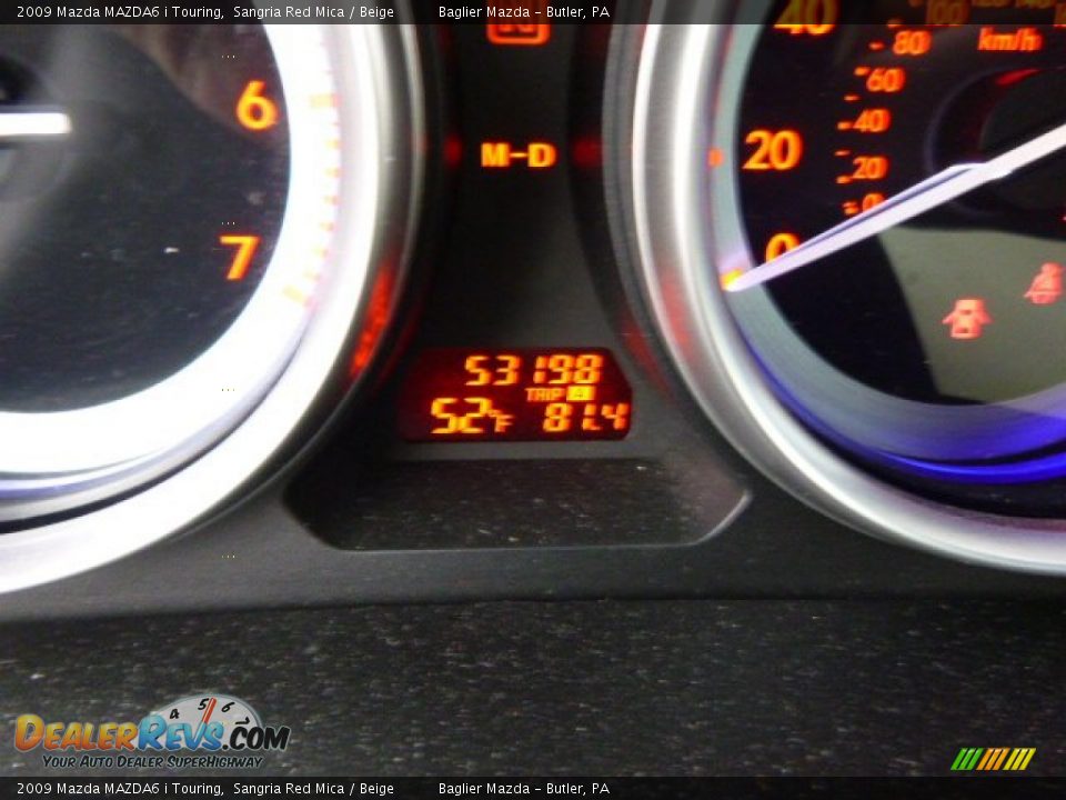 2009 Mazda MAZDA6 i Touring Sangria Red Mica / Beige Photo #24