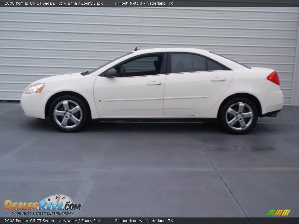 2008 Pontiac G6 GT Sedan Ivory White / Ebony Black Photo #6