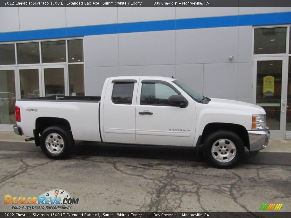 2012 Chevrolet Silverado 1500 LT Extended Cab 4x4 Summit White / Ebony Photo #2