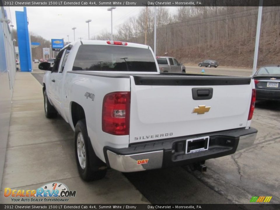 2012 Chevrolet Silverado 1500 LT Extended Cab 4x4 Summit White / Ebony Photo #8
