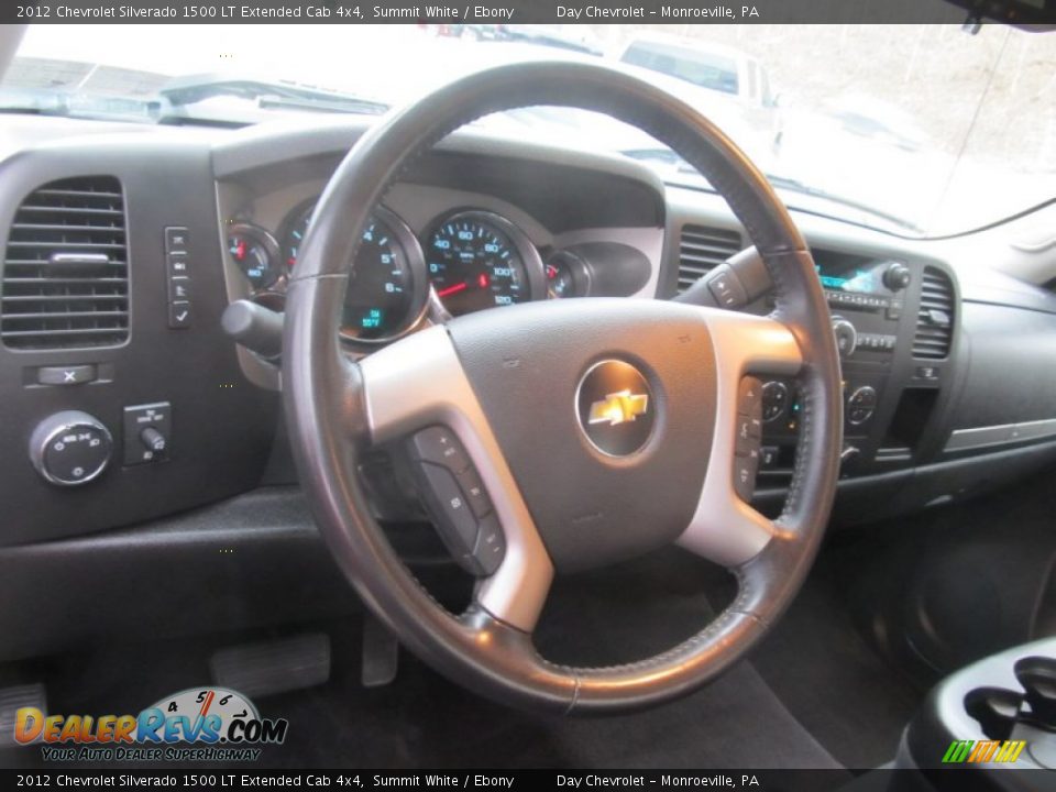 2012 Chevrolet Silverado 1500 LT Extended Cab 4x4 Summit White / Ebony Photo #15