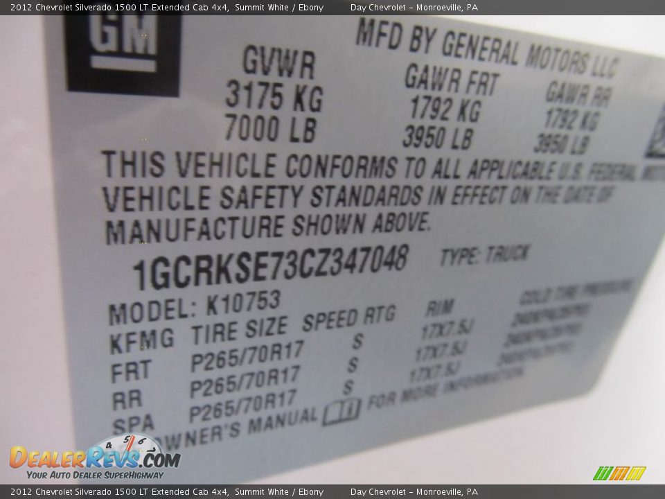 2012 Chevrolet Silverado 1500 LT Extended Cab 4x4 Summit White / Ebony Photo #19