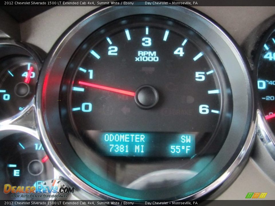 2012 Chevrolet Silverado 1500 LT Extended Cab 4x4 Summit White / Ebony Photo #20