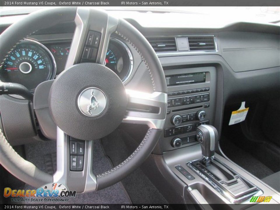 2014 Ford Mustang V6 Coupe Oxford White / Charcoal Black Photo #7