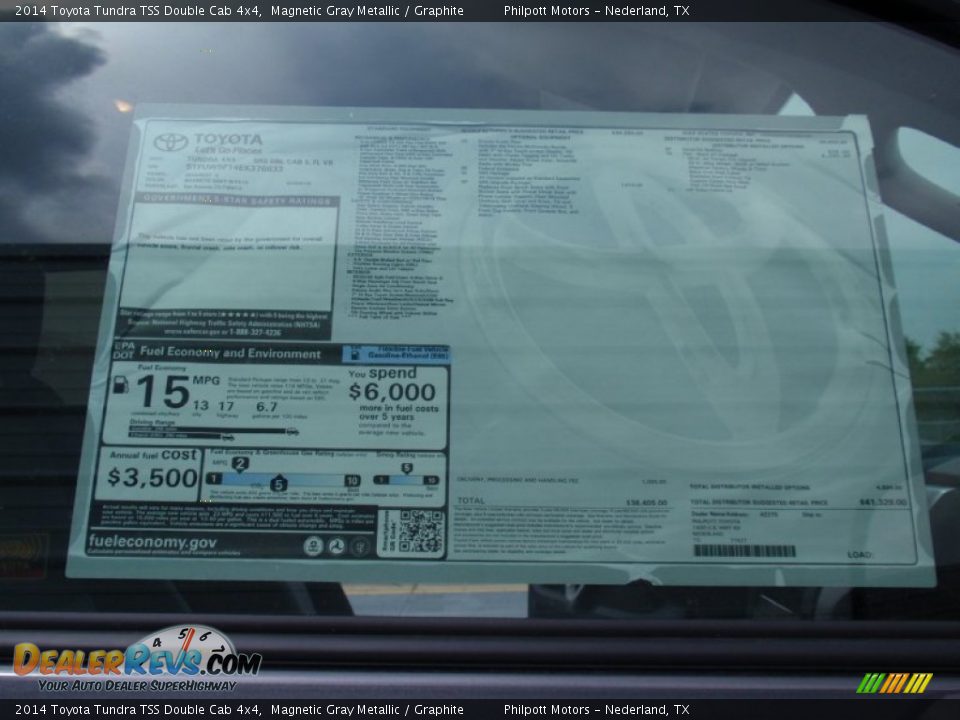 2014 Toyota Tundra TSS Double Cab 4x4 Magnetic Gray Metallic / Graphite Photo #36