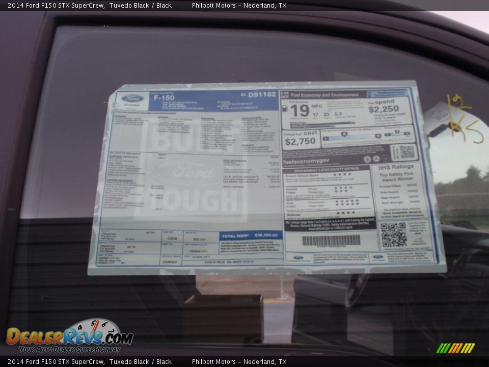 2014 Ford F150 STX SuperCrew Tuxedo Black / Black Photo #35