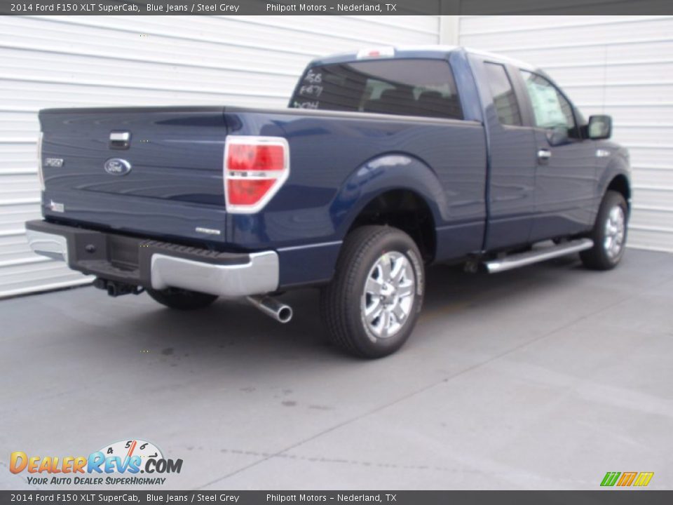 2014 Ford F150 XLT SuperCab Blue Jeans / Steel Grey Photo #4