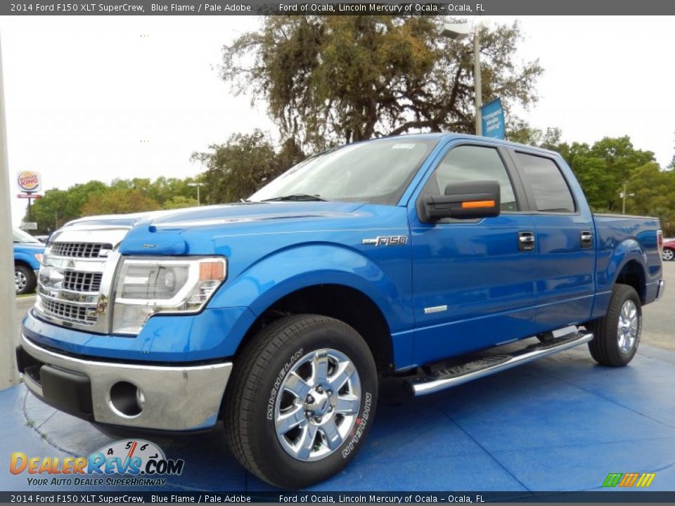 2014 Ford F150 XLT SuperCrew Blue Flame / Pale Adobe Photo #1