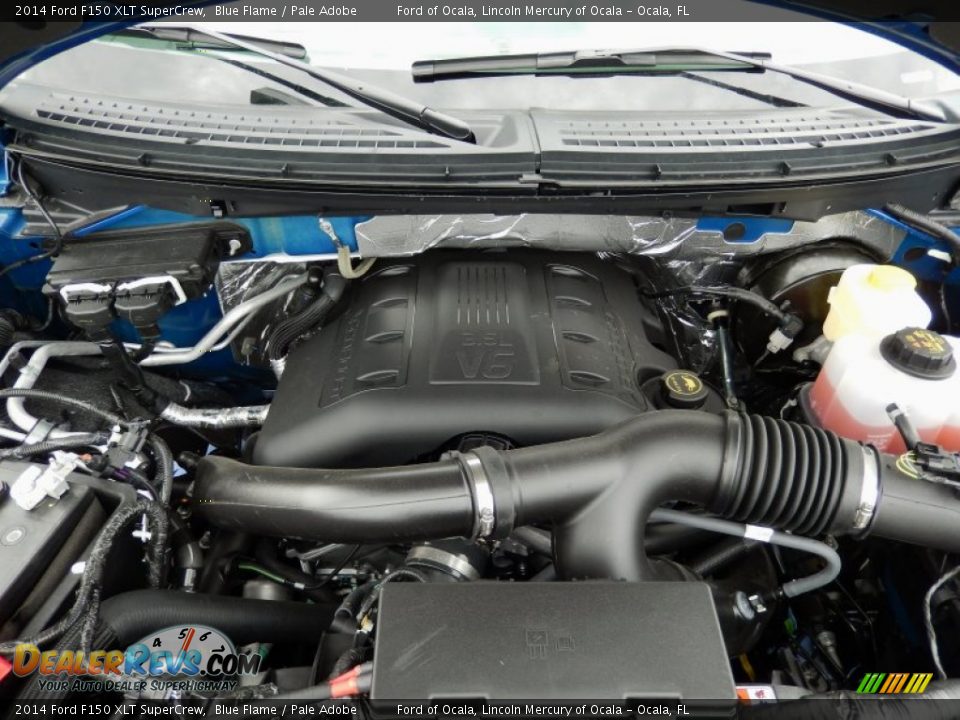 2014 Ford F150 XLT SuperCrew Blue Flame / Pale Adobe Photo #11