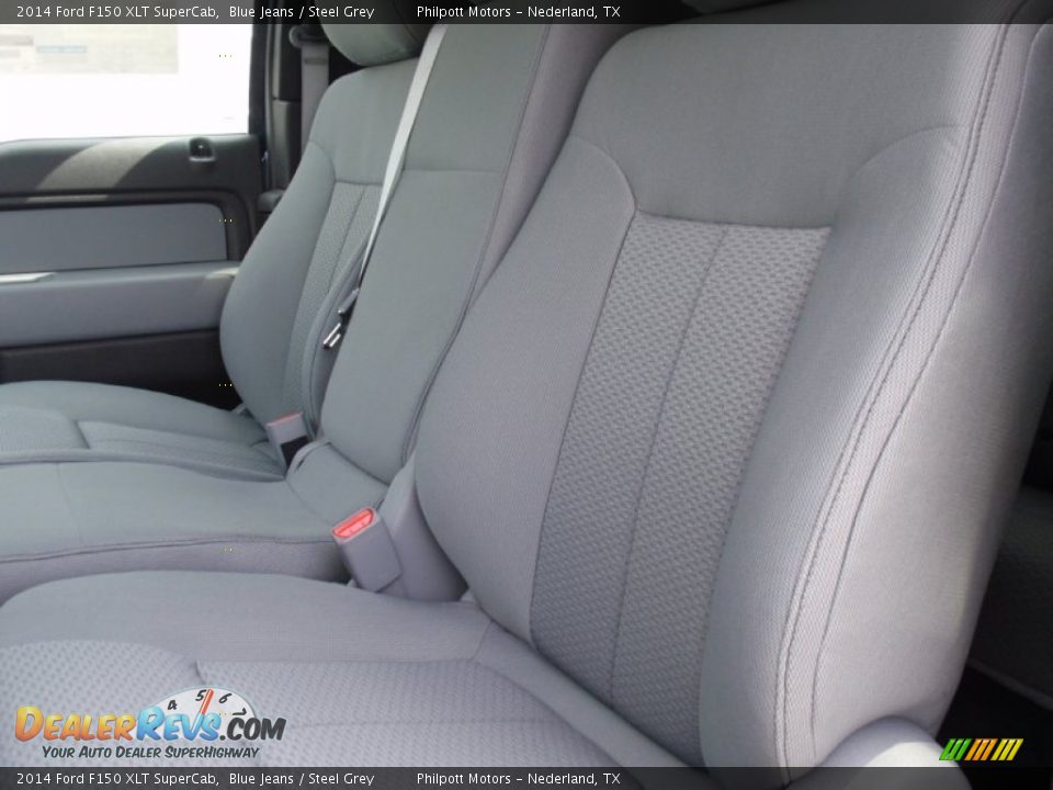 2014 Ford F150 XLT SuperCab Blue Jeans / Steel Grey Photo #29