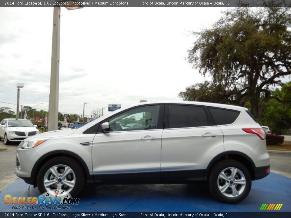 2014 Ford Escape SE 1.6L EcoBoost Ingot Silver / Medium Light Stone Photo #2