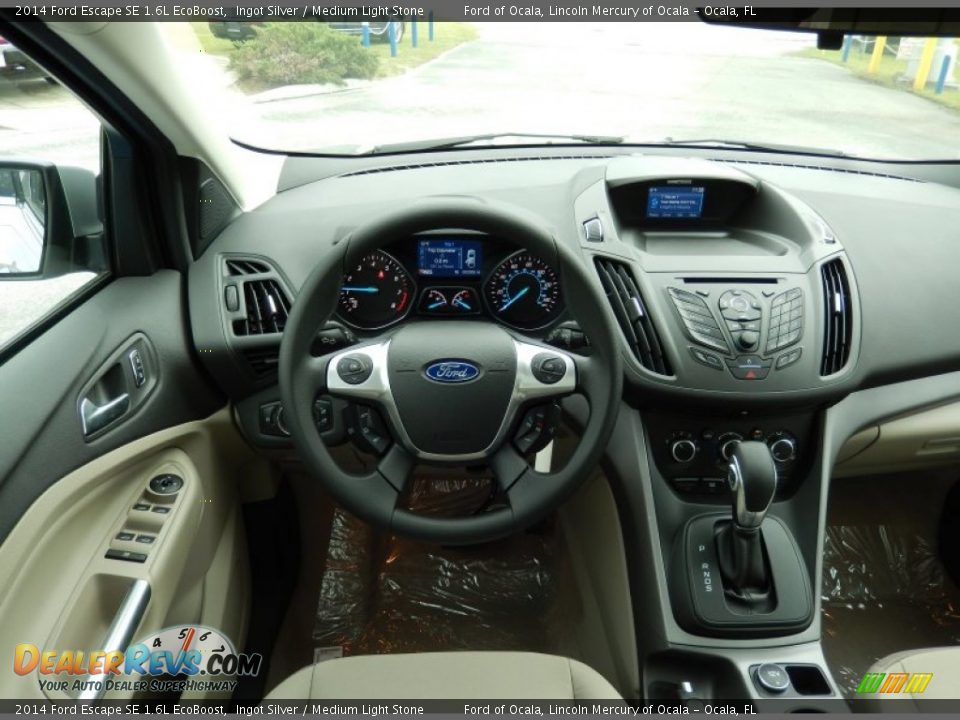 2014 Ford Escape SE 1.6L EcoBoost Ingot Silver / Medium Light Stone Photo #9
