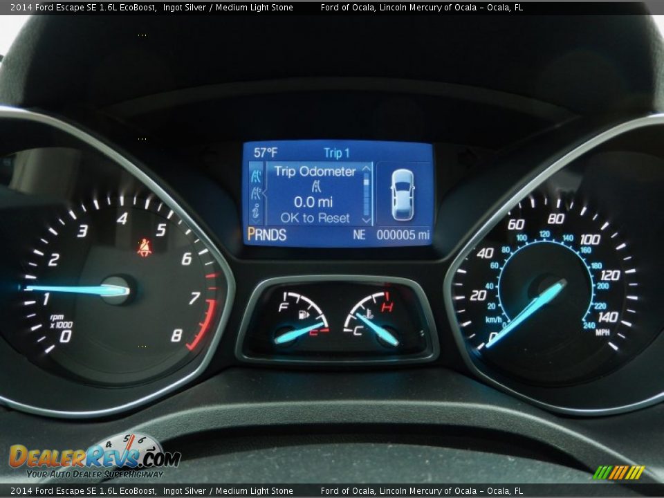 2014 Ford Escape SE 1.6L EcoBoost Ingot Silver / Medium Light Stone Photo #10