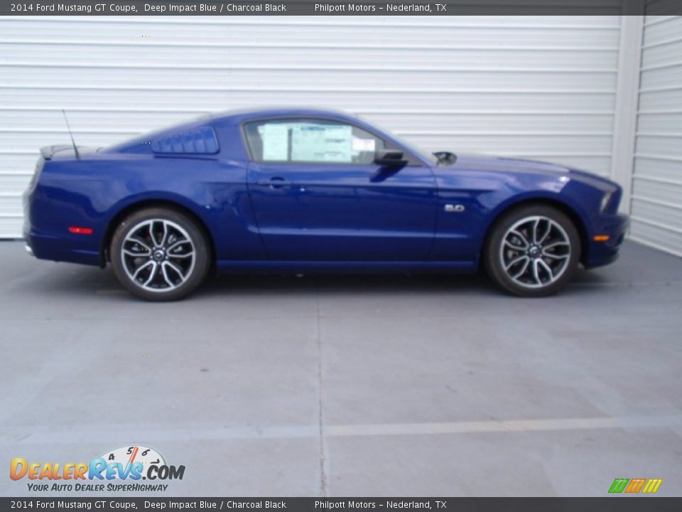 2014 Ford Mustang GT Coupe Deep Impact Blue / Charcoal Black Photo #3