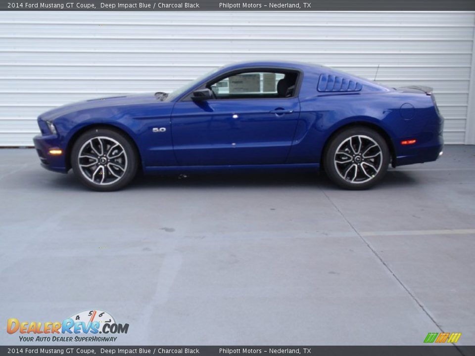 2014 Ford Mustang GT Coupe Deep Impact Blue / Charcoal Black Photo #6
