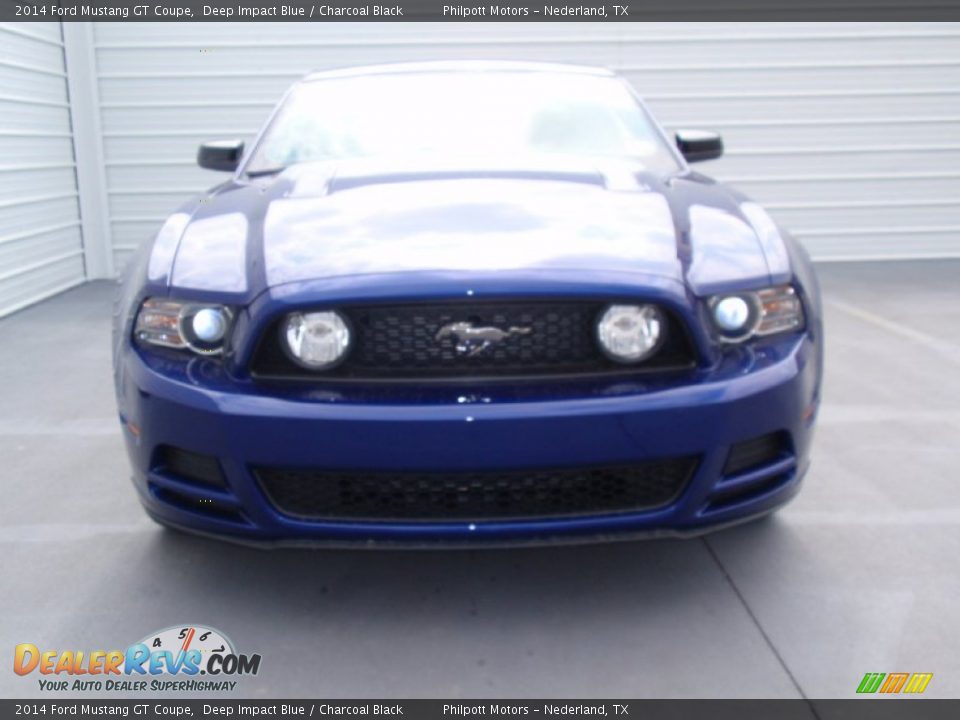 2014 Ford Mustang GT Coupe Deep Impact Blue / Charcoal Black Photo #8