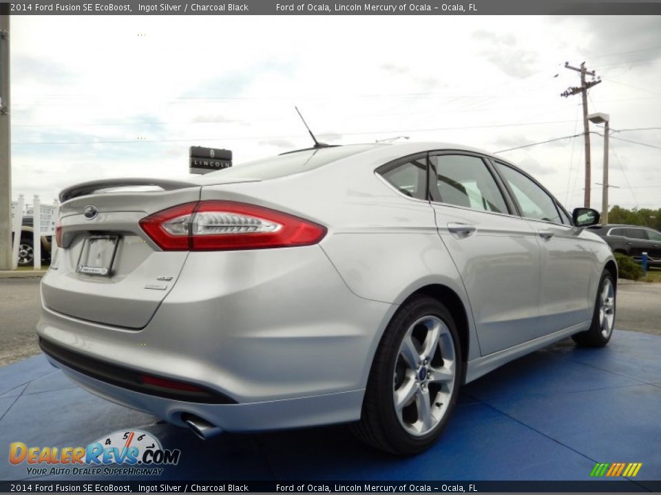 2014 Ford Fusion SE EcoBoost Ingot Silver / Charcoal Black Photo #3
