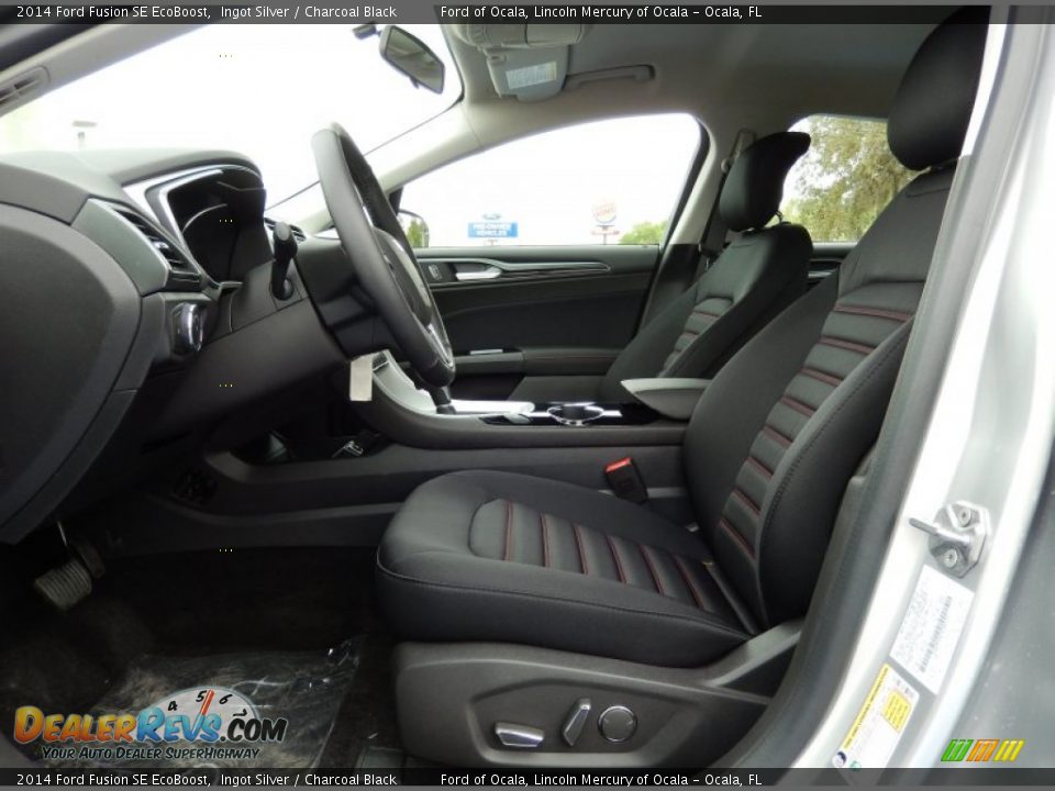 2014 Ford Fusion SE EcoBoost Ingot Silver / Charcoal Black Photo #6