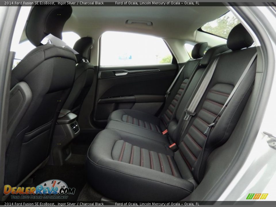 2014 Ford Fusion SE EcoBoost Ingot Silver / Charcoal Black Photo #7