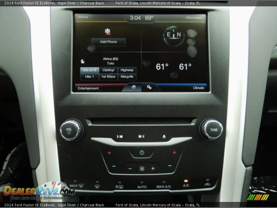 2014 Ford Fusion SE EcoBoost Ingot Silver / Charcoal Black Photo #10