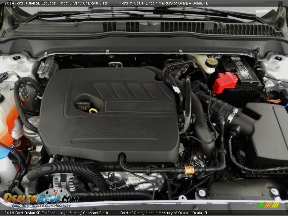 2014 Ford Fusion SE EcoBoost Ingot Silver / Charcoal Black Photo #11