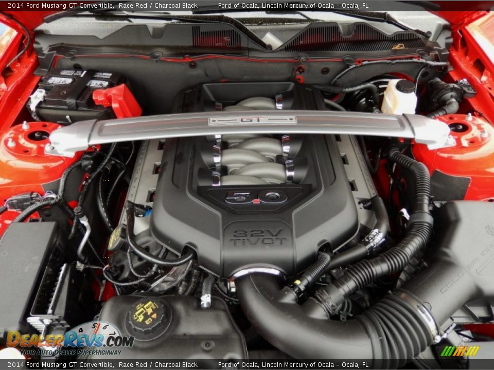 2014 Ford Mustang GT Convertible 5.0 Liter DOHC 32-Valve Ti-VCT V8 Engine Photo #10