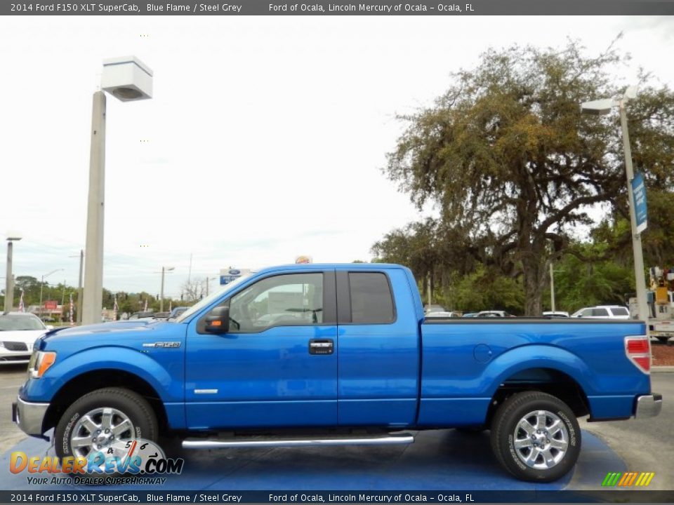 Blue Flame 2014 Ford F150 XLT SuperCab Photo #2