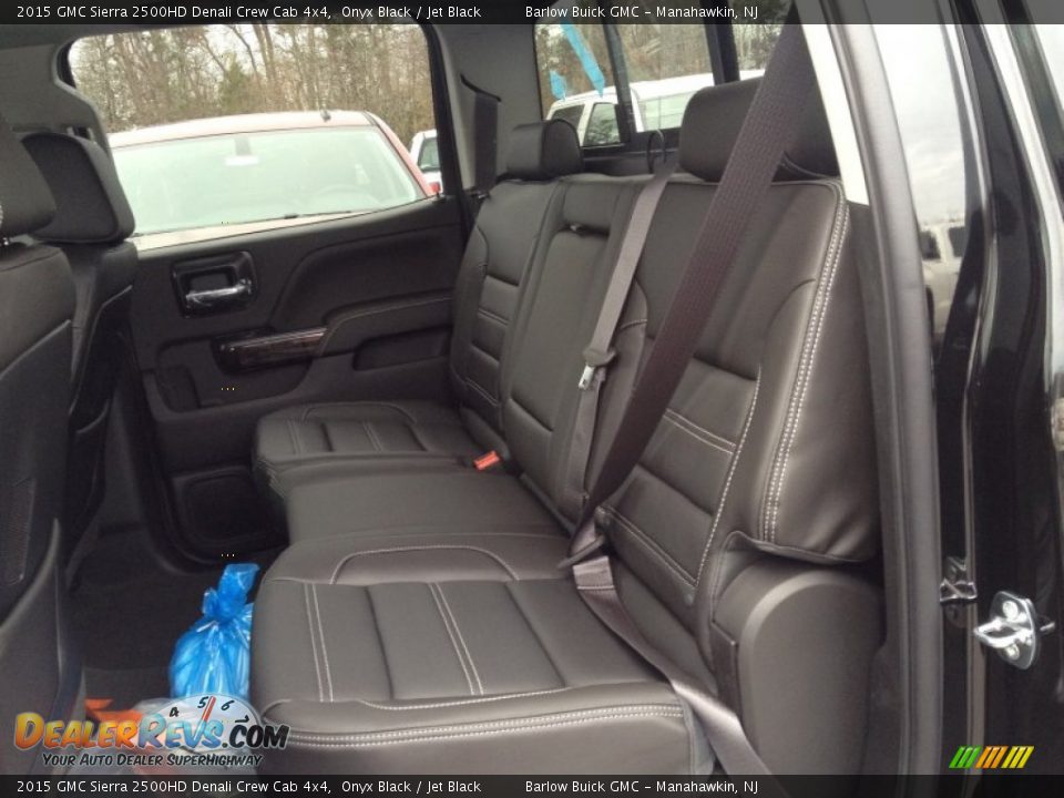 Rear Seat of 2015 GMC Sierra 2500HD Denali Crew Cab 4x4 Photo #6