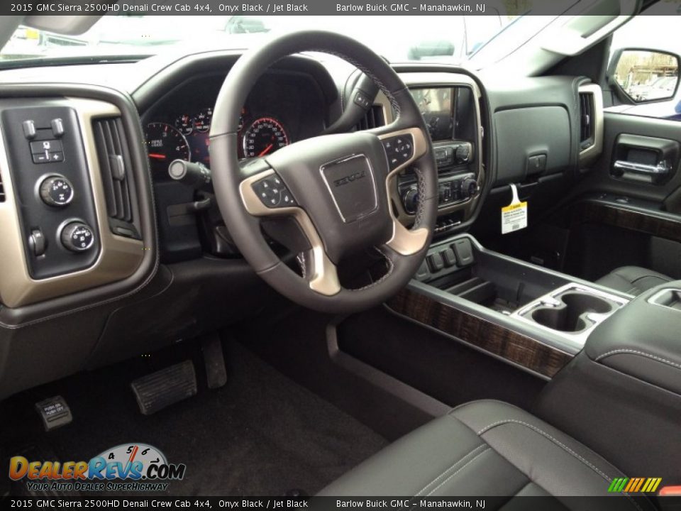 Jet Black Interior - 2015 GMC Sierra 2500HD Denali Crew Cab 4x4 Photo #7